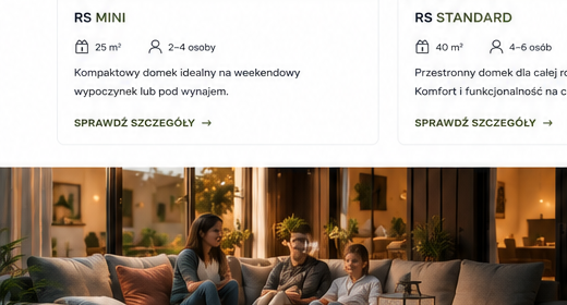 Rodzina odpoczywająca we wnętrzu domku